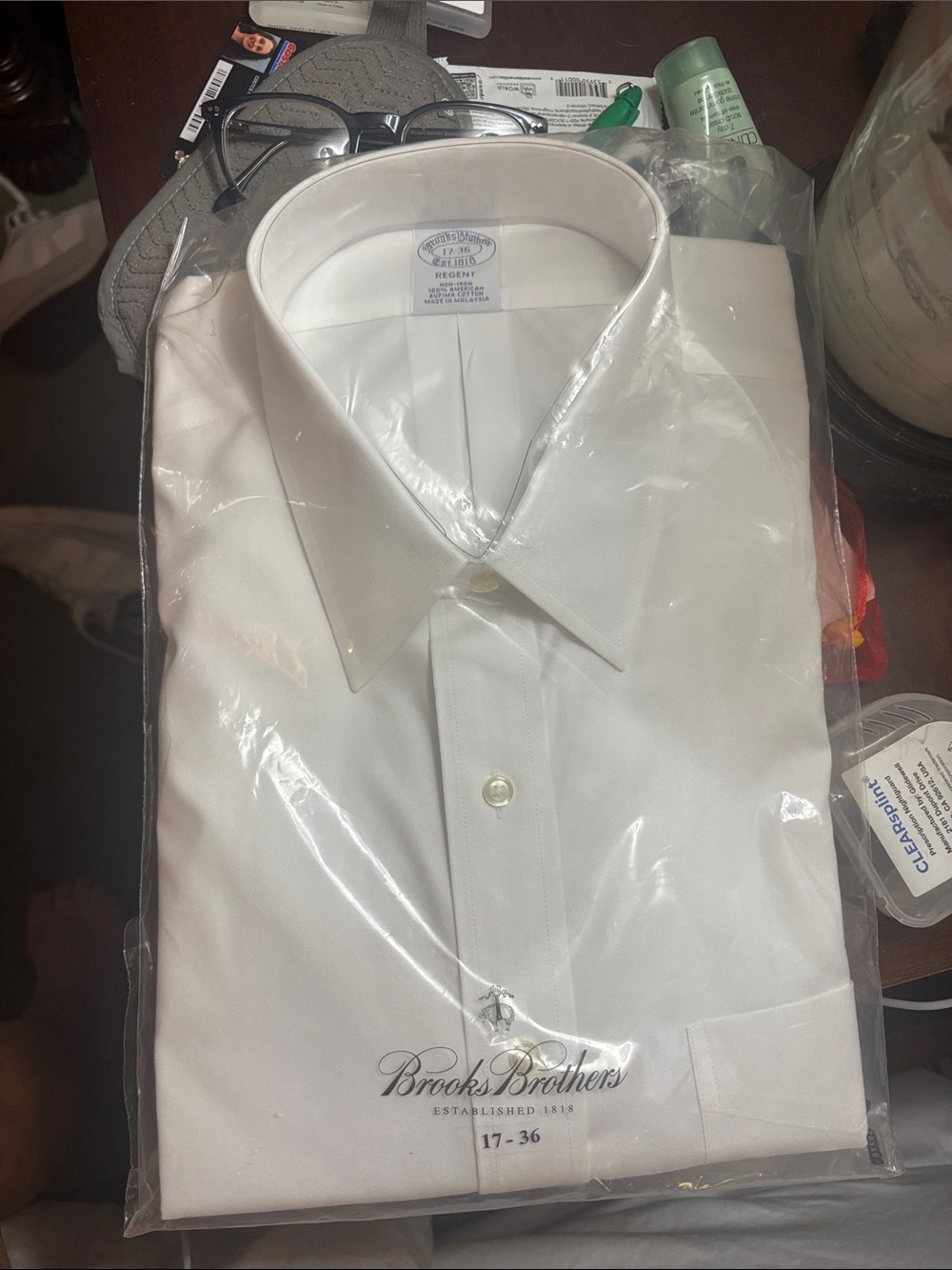 Brooks Brothers Men’s White Dress Shirt - Point Collar